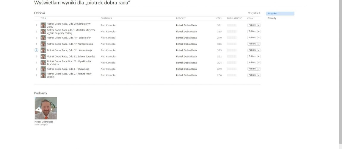 Piotrek Dobra Rada na iTunes